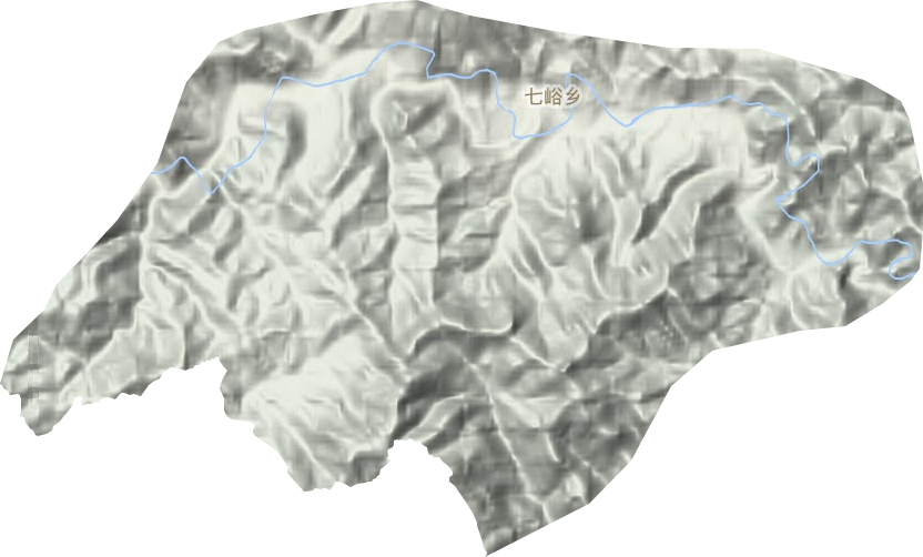 七峪乡地形图