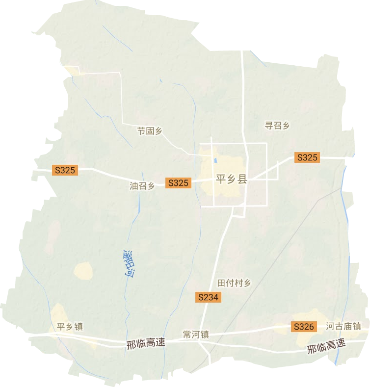 平乡县地形图