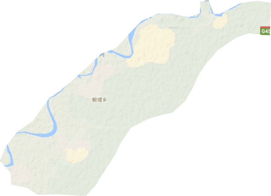 鲍墟乡地形图