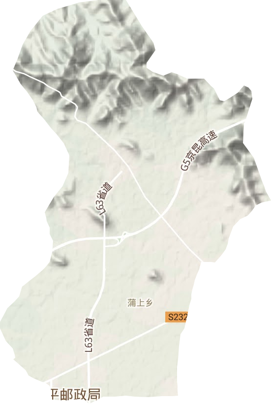 蒲上镇地形图