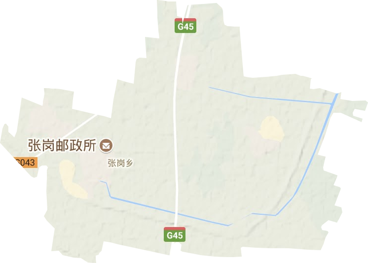 张岗乡地形图