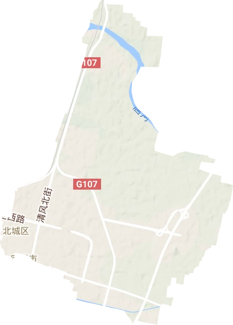 北城区街道地形图