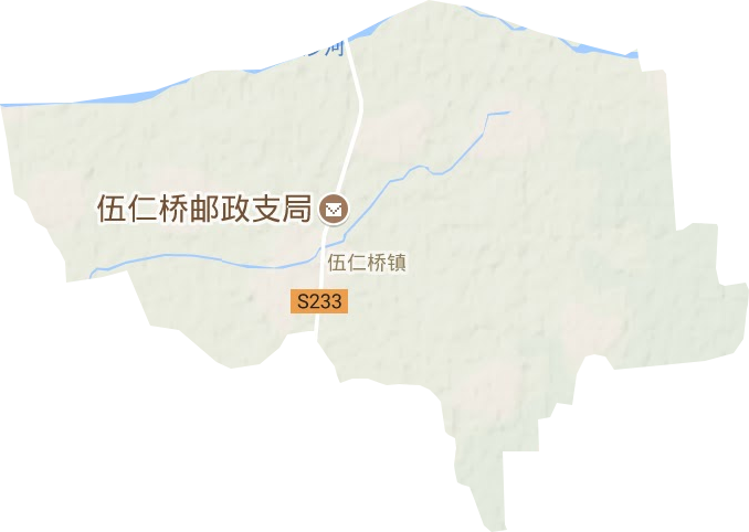 伍仁桥镇地形图
