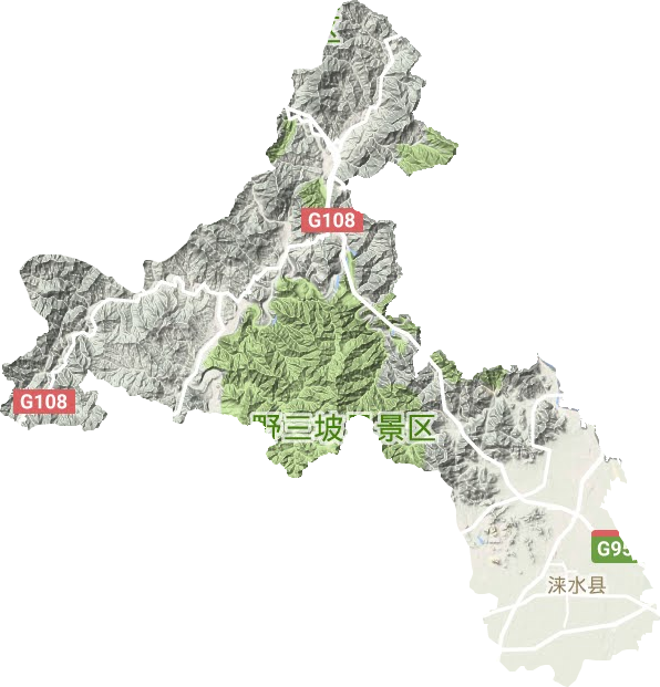涞水县地形图
