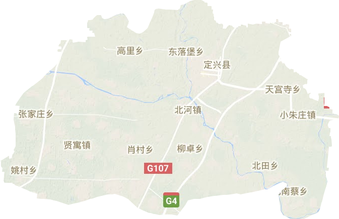 定兴县地形图