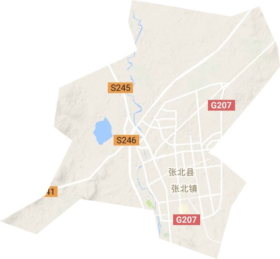 张北镇地形图