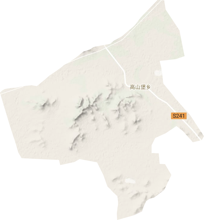 高山堡乡地形图