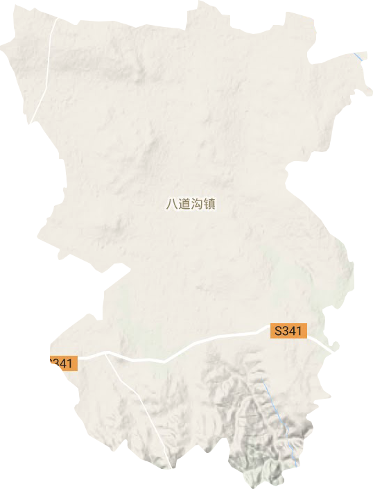 八道沟镇地形图