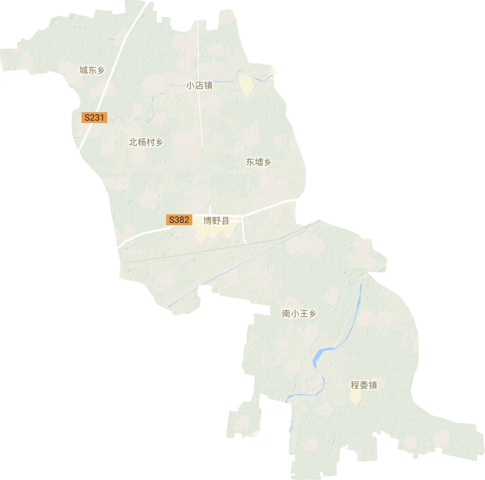 博野县地形图