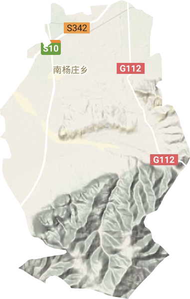 南杨庄乡地形图