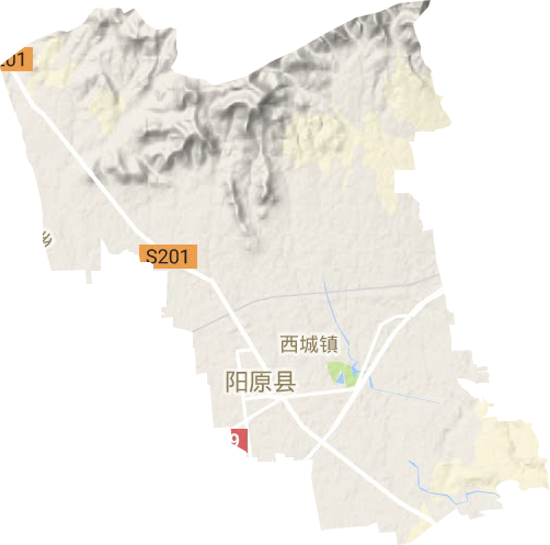 西城镇地形图