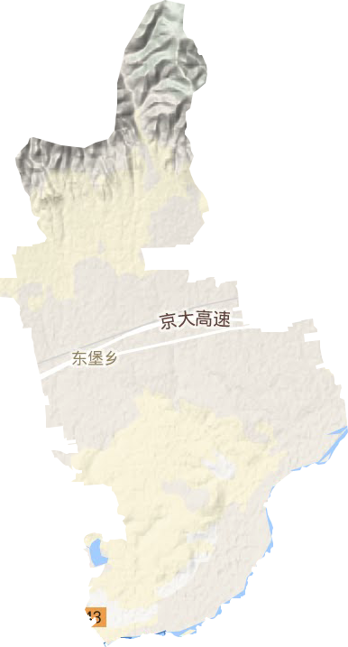 东坊城堡乡地形图