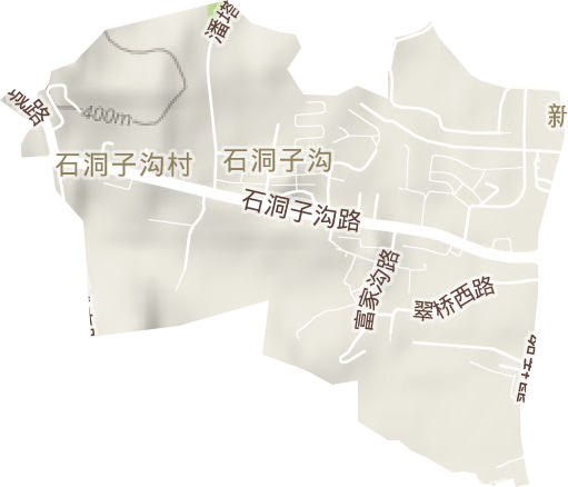 石洞子沟街道地形图