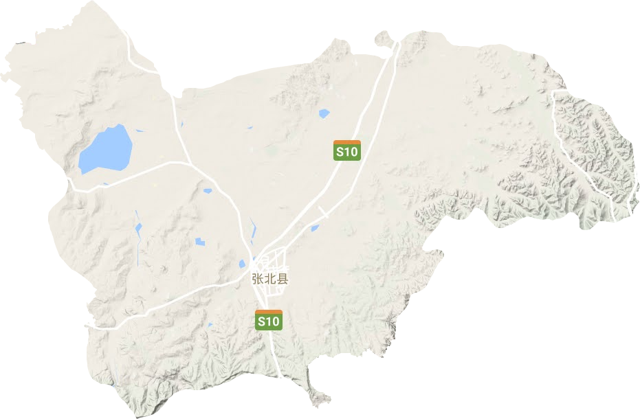 张北县地形图