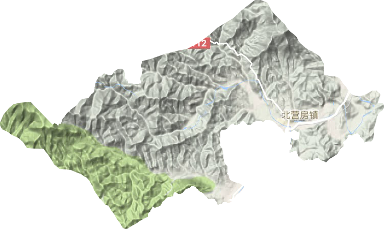 北营房镇地形图