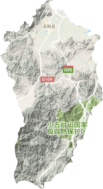 涿鹿县地形图