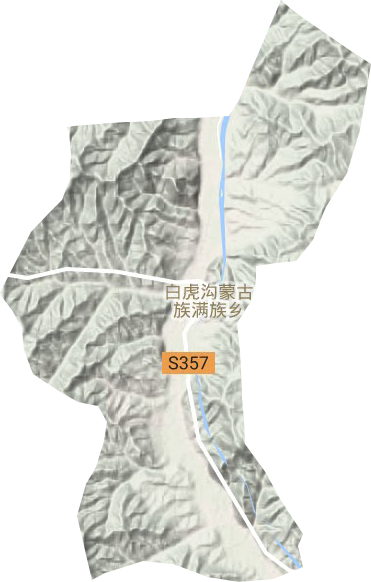 白虎沟满族蒙古族乡地形图