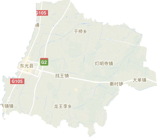 东光县地形图