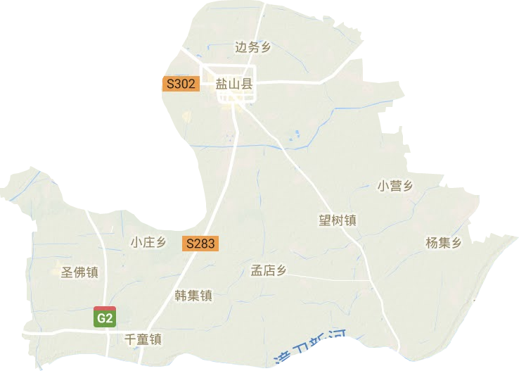 盐山县地形图