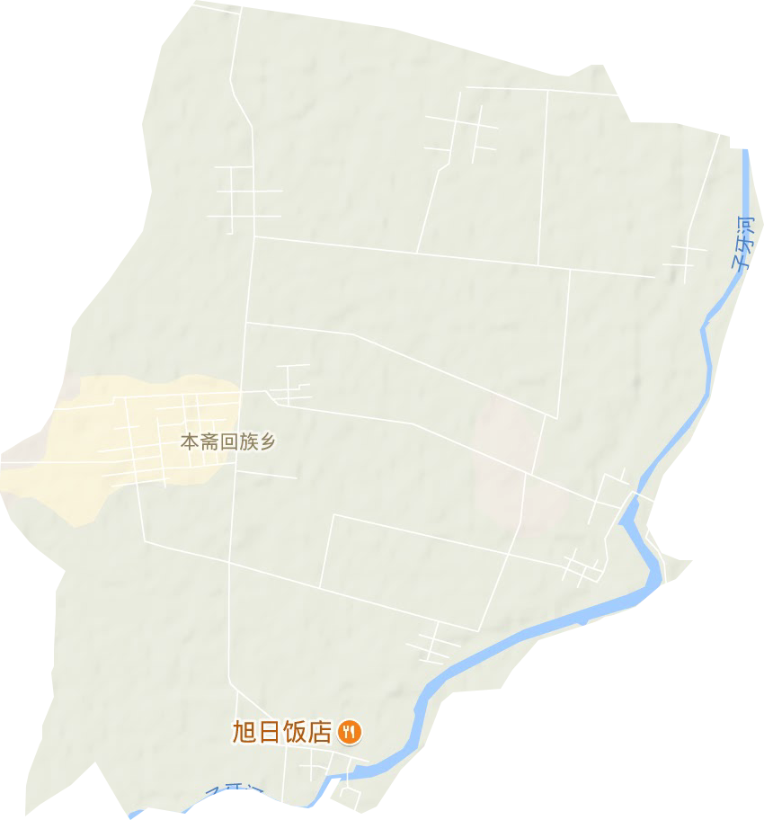本斋回族乡地形图