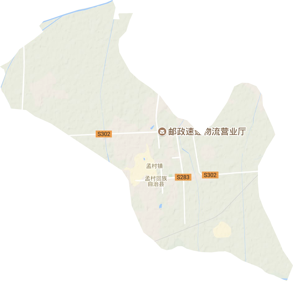 孟村镇地形图