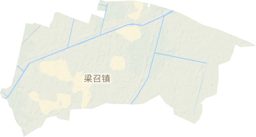梁召镇地形图