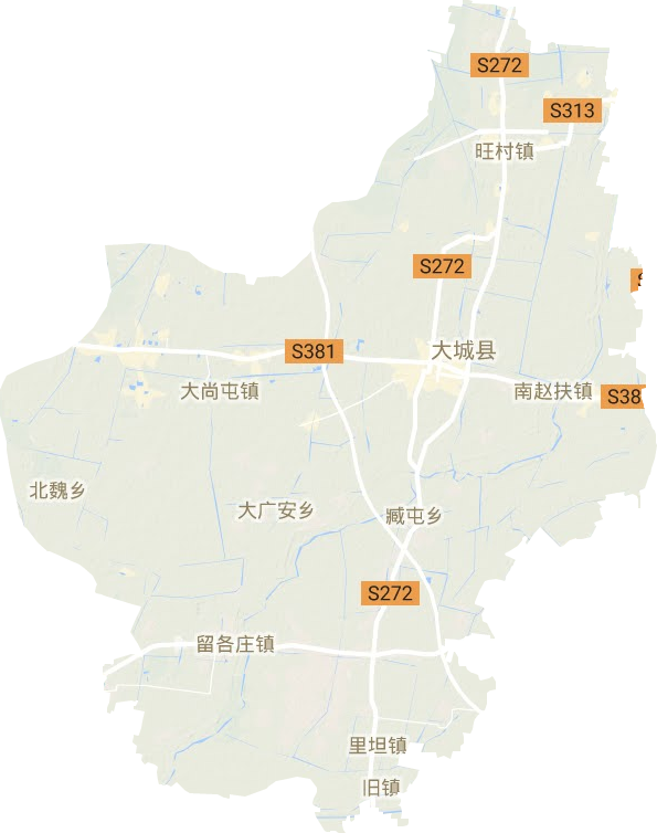 大城县地形图