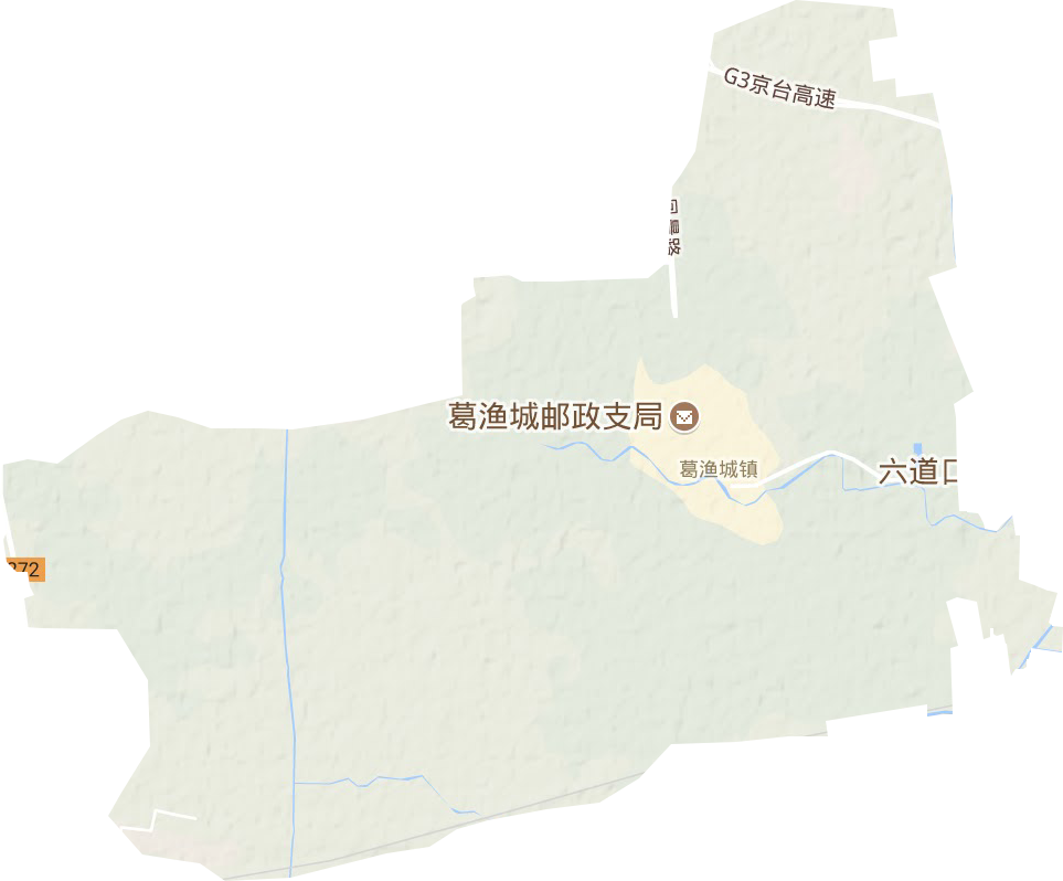 葛渔城镇地形图