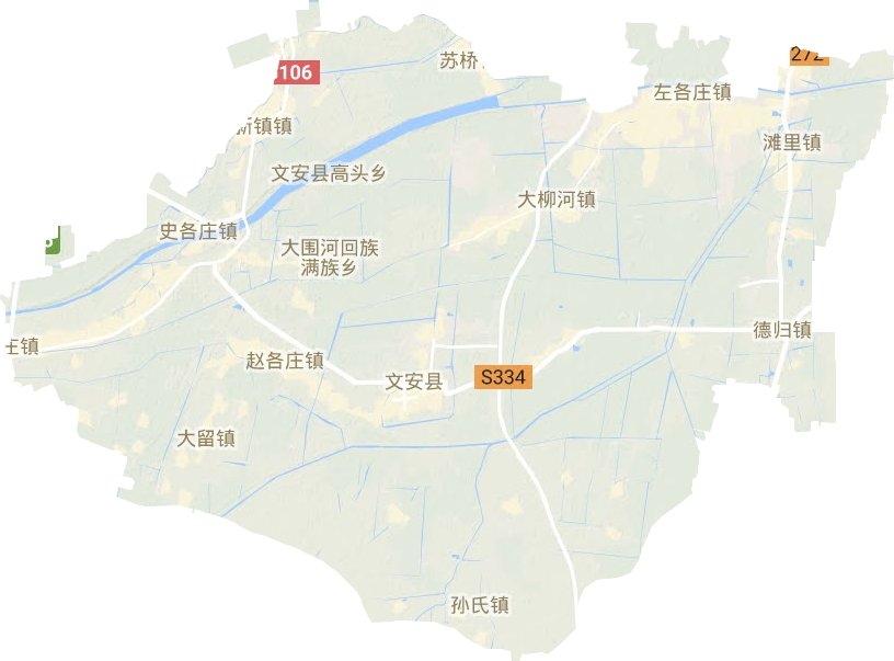 文安县地形图