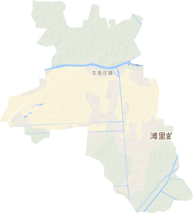 左各庄镇地形图