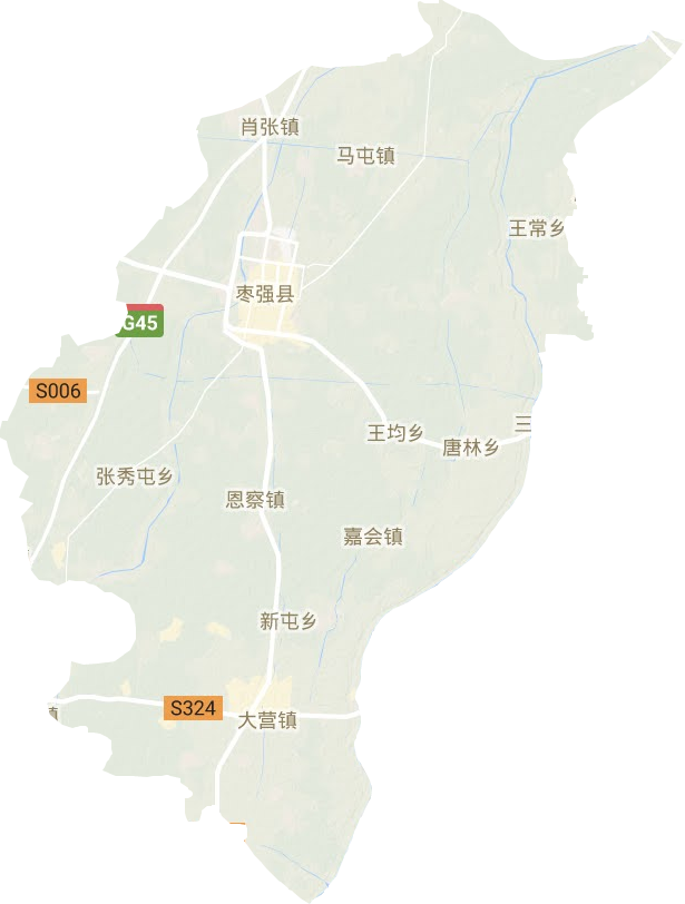 枣强县地形图