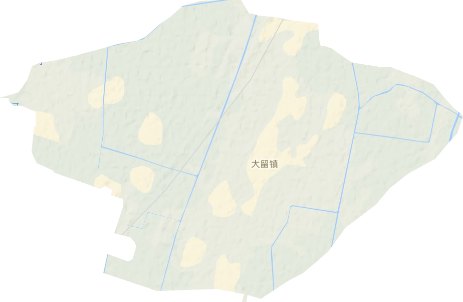 大留镇镇地形图