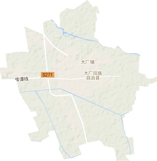 大厂镇地形图