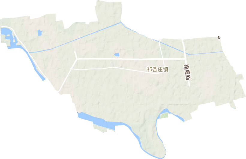 祁各庄镇地形图