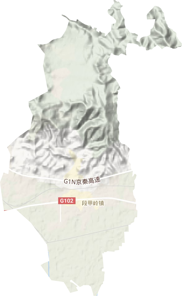 段甲岭镇地形图