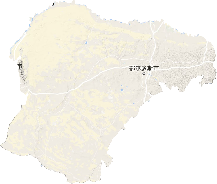 鄂尔多斯市地形图