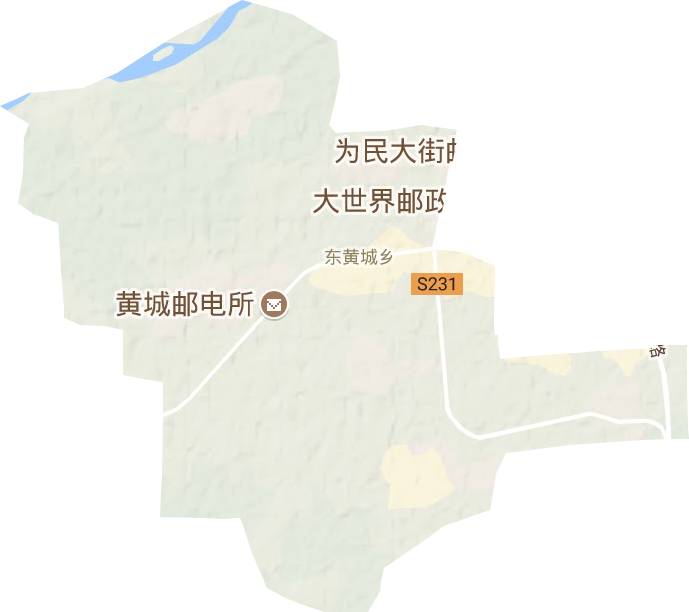 东黄城乡地形图
