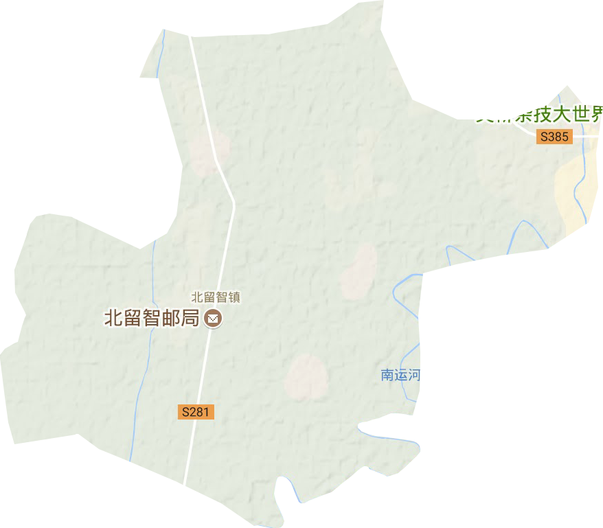 北留智镇地形图