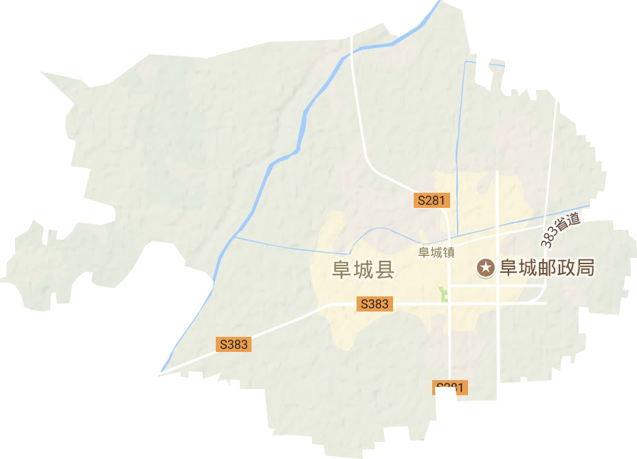 阜城镇地形图