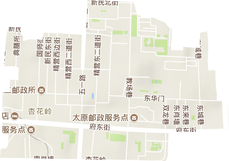 杏花岭街道地形图