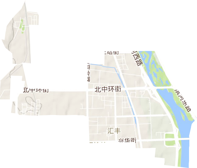 汇丰街道地形图