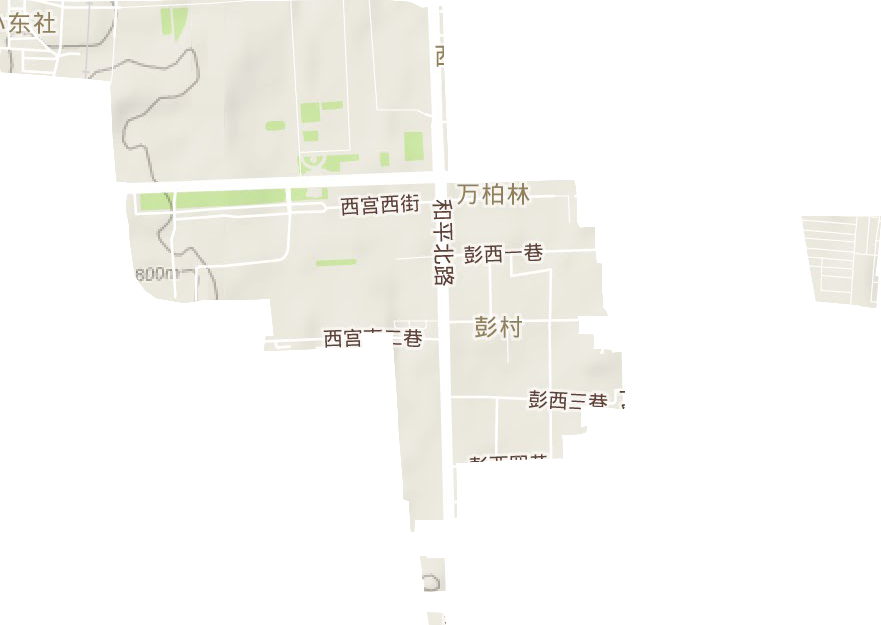 万柏林街道地形图