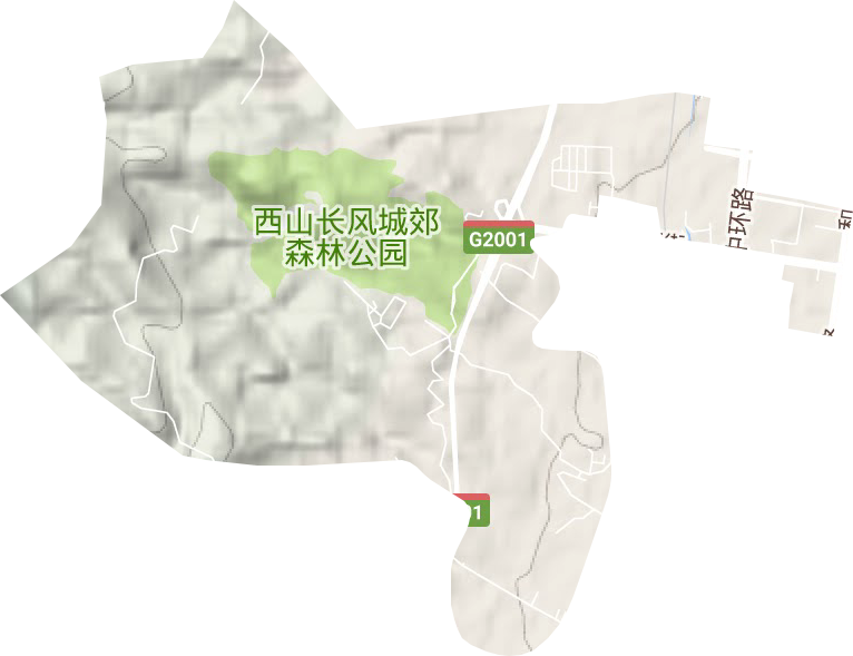 神堂沟街道地形图