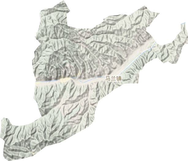 马兰镇地形图