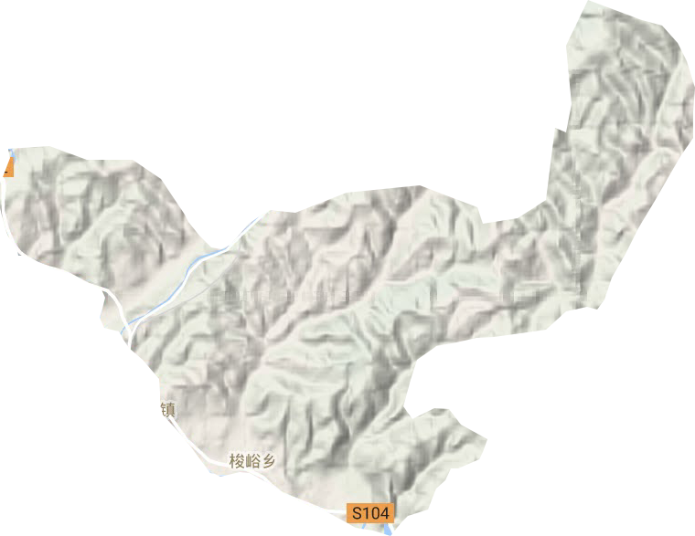 梭峪乡地形图