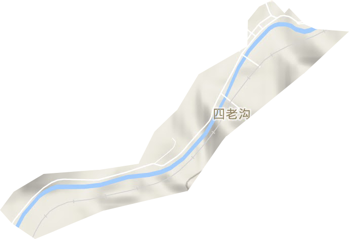 四老沟街道地形图