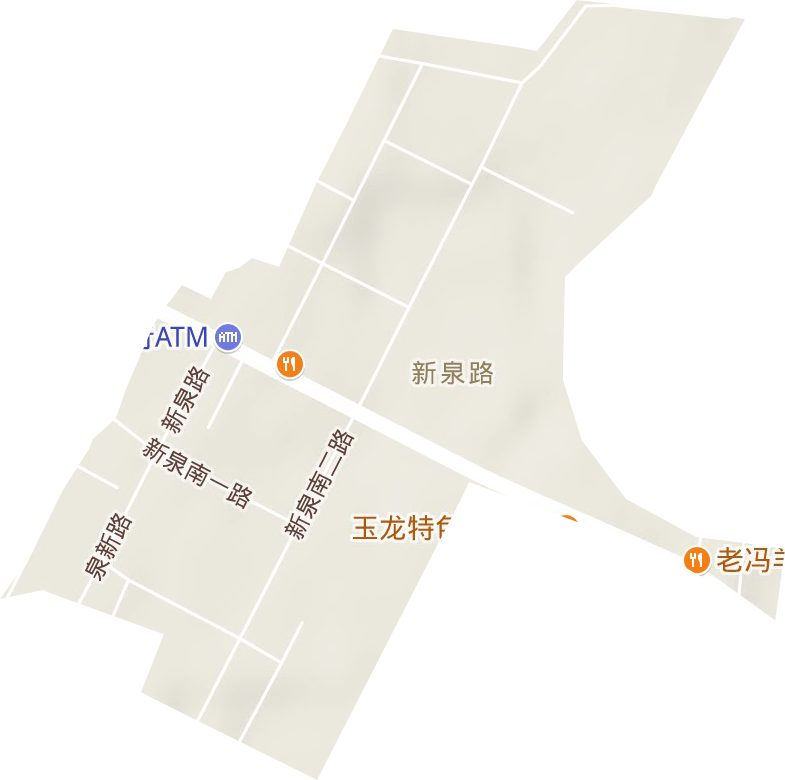 新泉路街道地形图