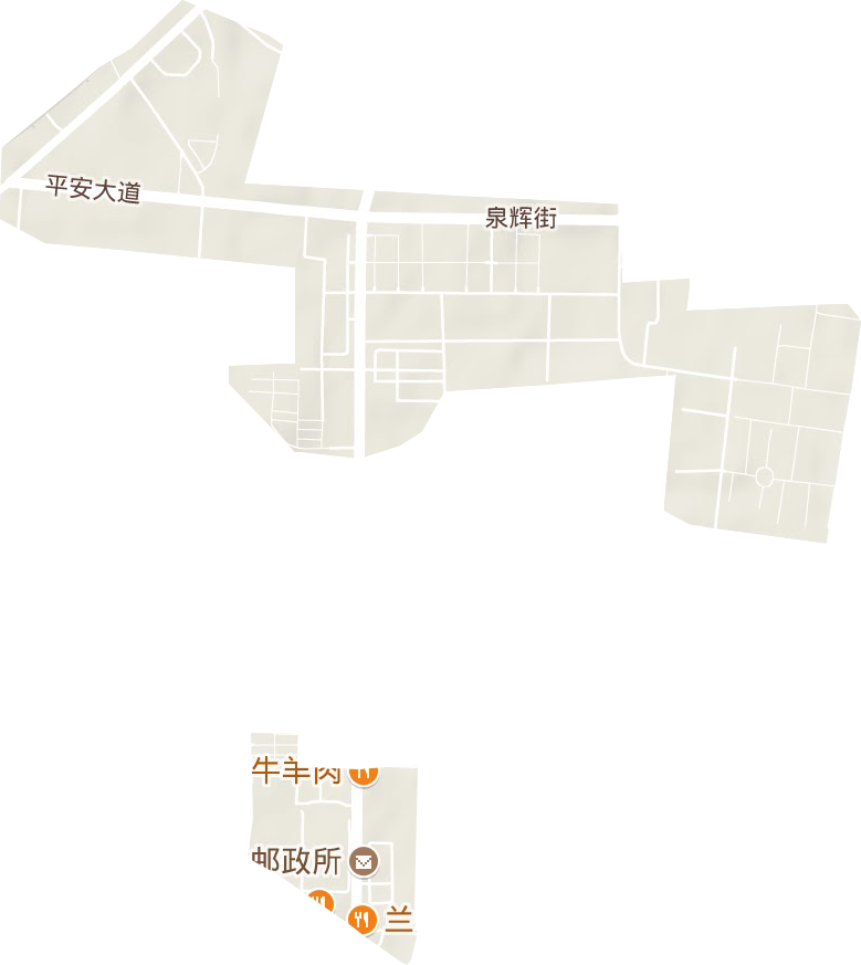 平泉路街道地形图