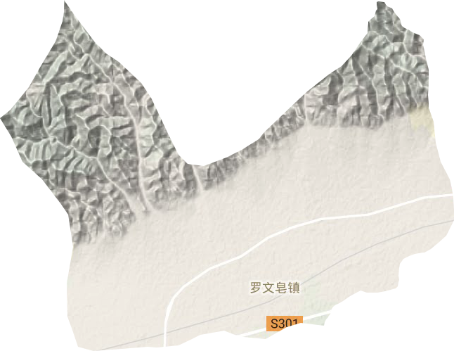 罗文皂镇地形图