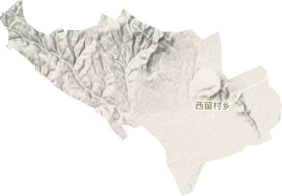 西留村乡地形图
